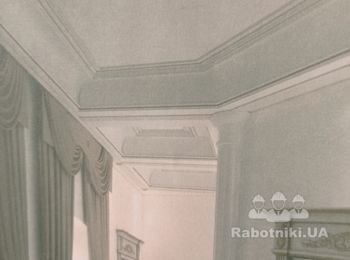 Установка полиуретановых молдингов и тяг