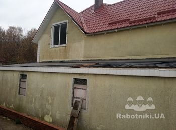 Монтаж металлочерепицы, паробарьер, ремонт крыши