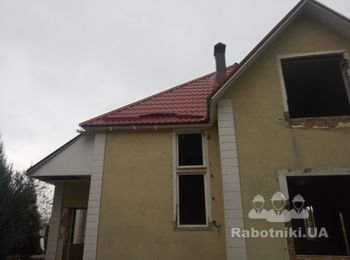 Монтаж металлочерепицы, паробарьер, ремонт крыши