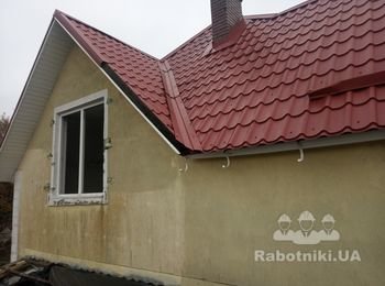 Монтаж металлочерепицы, паробарьер, ремонт крыши