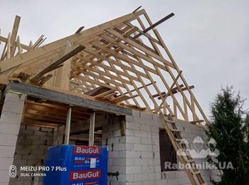 Возведение фронтонов из пеноблока на даче (За Бородянкой, 50 км от Кие
