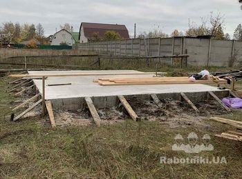 Строительство гостевого домика ( коробка, крыша и перекрытие)