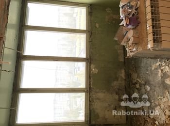 Демонтаж балконного парапета 9-й этаж