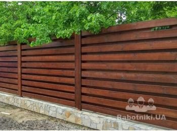 120 кв.м. забора из проф листа или деревянный