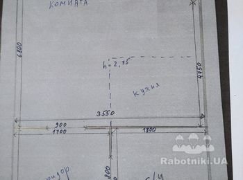 Штукатурные и плиточные работы в 1 к квартире.
