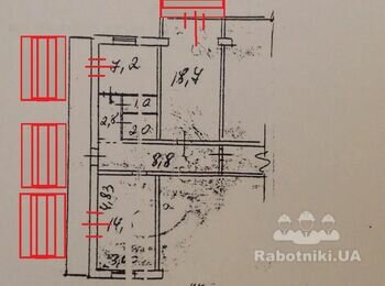 Сварить 4 лестницы, Укрепить швеллером балкон, Вирезать в стене 2 пр.