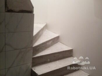 Обустройство бетонной лестницы деревянными ступенями