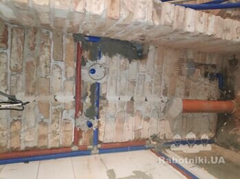 Штукатурка цементно песчаная по кирпичу с сеткой 9 m2