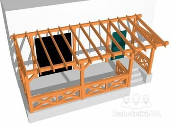 Дерев'яна тераса. Виготовлення і монтаж.