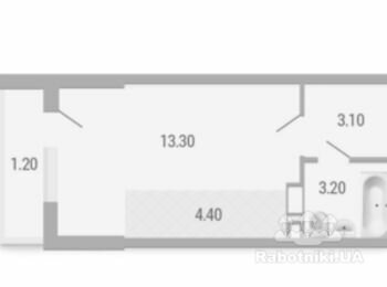 Требуется ремонт под ключ в новостройке смарт-квартира 25.2 м2