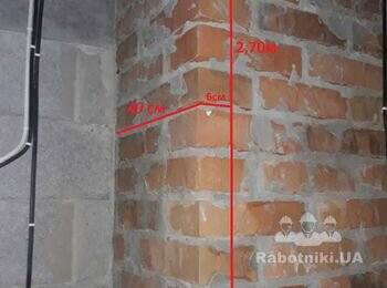 Расширить нишу, срезав болгаркой по всей высоте, на 6 см.