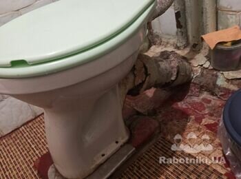 Замена стояка канализационого и унитаза