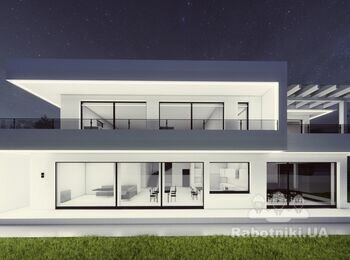 Кровля 233 м2 для дома с плоской крышей.