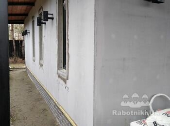 Фасадные работы, село Севериновка 90м2.кв. +60м.пог. /финиш