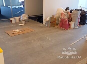 Затирка швов 2-компонентной затиркой, устранение бухтящей плитки