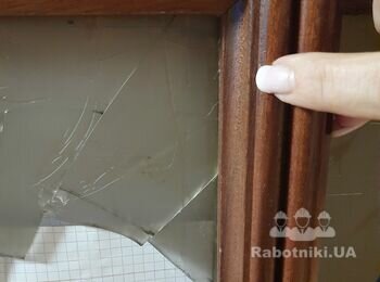 Заміна скла в міжкімнатні двері 2 шт