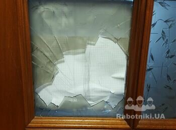 Заміна скла в міжкімнатні двері 2 шт