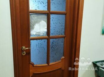 Заміна скла в міжкімнатні двері 2 шт