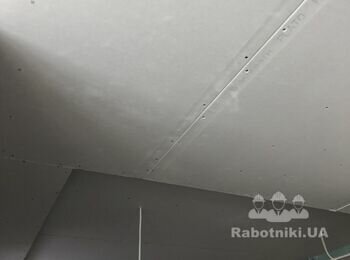 Подготовка стен (200м2) и потолка (100м2) под покраску и покраска