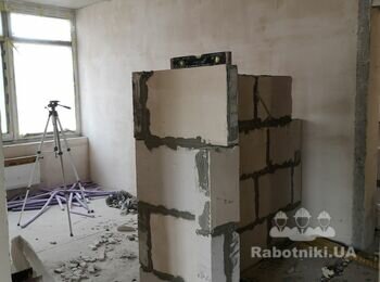 Доделать перегородки из газоблока 30м