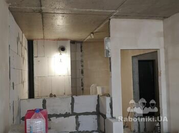 Доделать перегородки из газоблока 30м