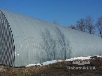 Монтаж ангара арочного 35*12 м