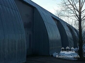 Монтаж ангара арочного 35*12 м