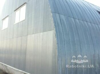 Монтаж ангара арочного 35*12 м