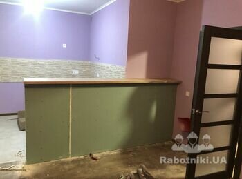 Выготовить и установить полку, раму для тв, рейки
