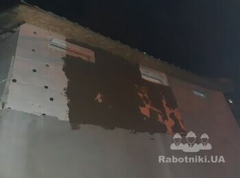 Прим до 100мкв стянуть по сетке на пенопласте и покрасить фасад гаража