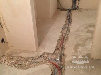 Залити 5м2 стяжки + 10м штроби