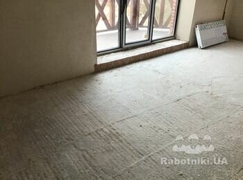 Стяжка пола и плиточные работы