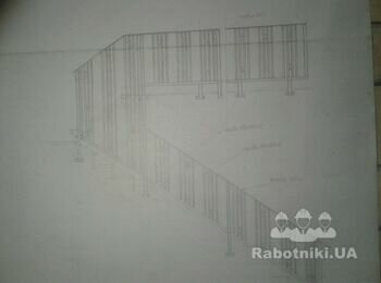Металлическое огрождение на лестницу