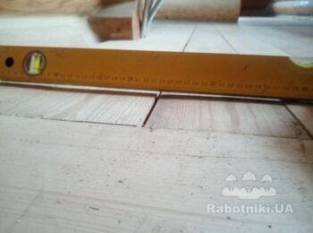Укладка половой доски 150 кв.м. на черновой деревянный пол.