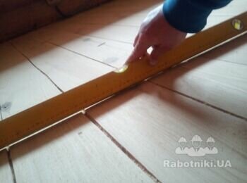 Укладка половой доски 150 кв.м. на черновой деревянный пол.