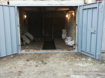 Стяжка в гараже плюс отмостка