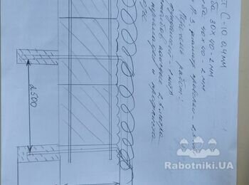 Сделать забор из профнастила с метал столбами