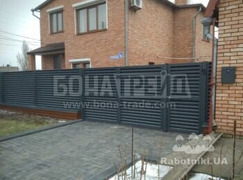 Монтаж відкатних воріт і паркану