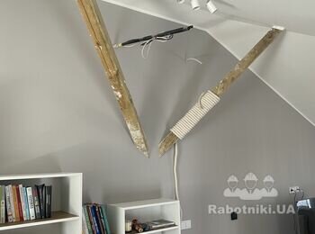 Задекорувати дві балки канатом