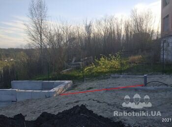 Фундамент під будинок-вагончик 3х10 м, Ходосівка