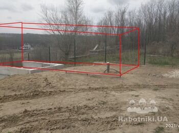 Фундамент під будинок-вагончик 3х10 м, Ходосівка