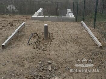Фундамент під будинок-вагончик 3х10 м, Ходосівка