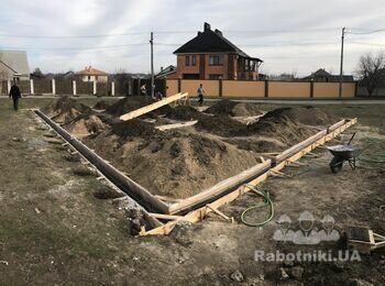 Фундамент для 4-х домов, 120м3