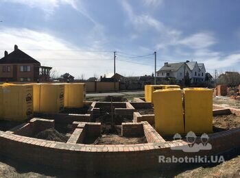 Фундамент для 4-х домов, 120м3
