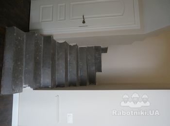 Облицовка бетонной лестницы