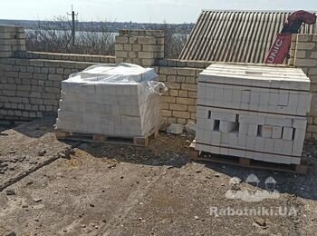 Кладка силикатного кирпича под расшивку + газоблок