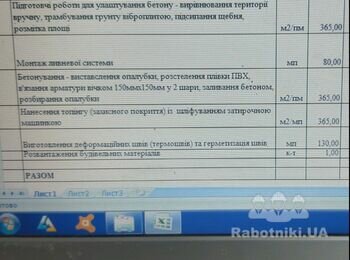 Бетонный пол 350м2