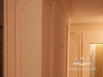 Подготовка гипсовых багетов под покраску