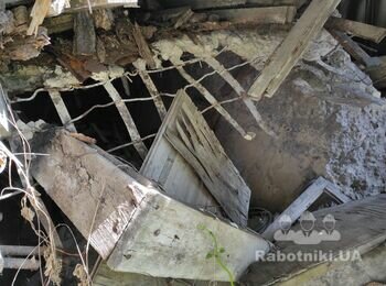 Демонтаж сараю і вивезення будсміття