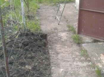 Ремонт отмостки дачного домика 5х4.3